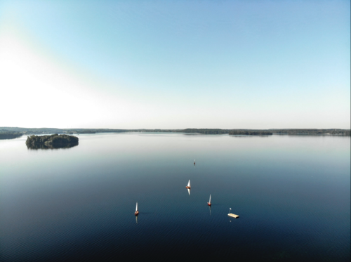Luftaufnahme Segelboote