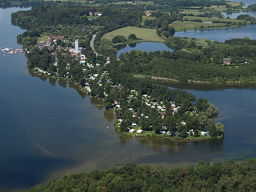 Luftaufnahme des Campingplatzes